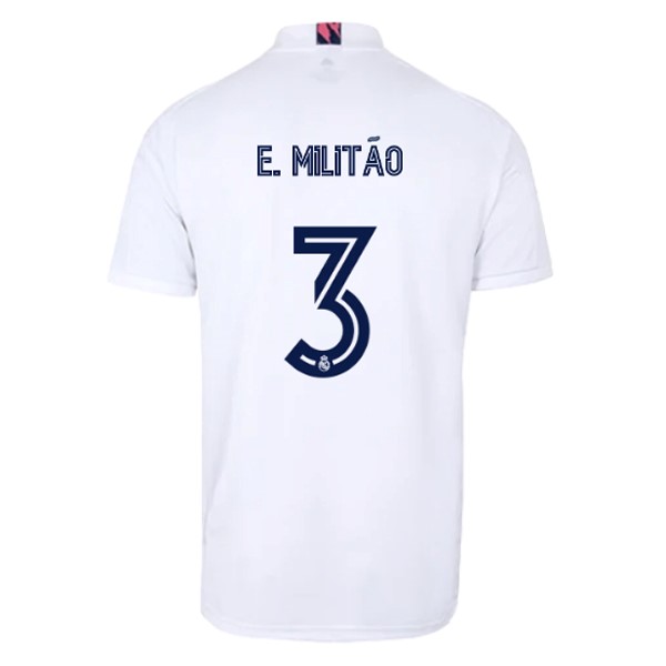 Camiseta Real Madrid 1ª NO.3 E. Militão 2020-2021 Blanco